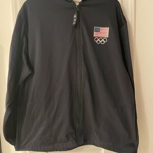 U.S. Olympic Committee jacket w zipper and hood
